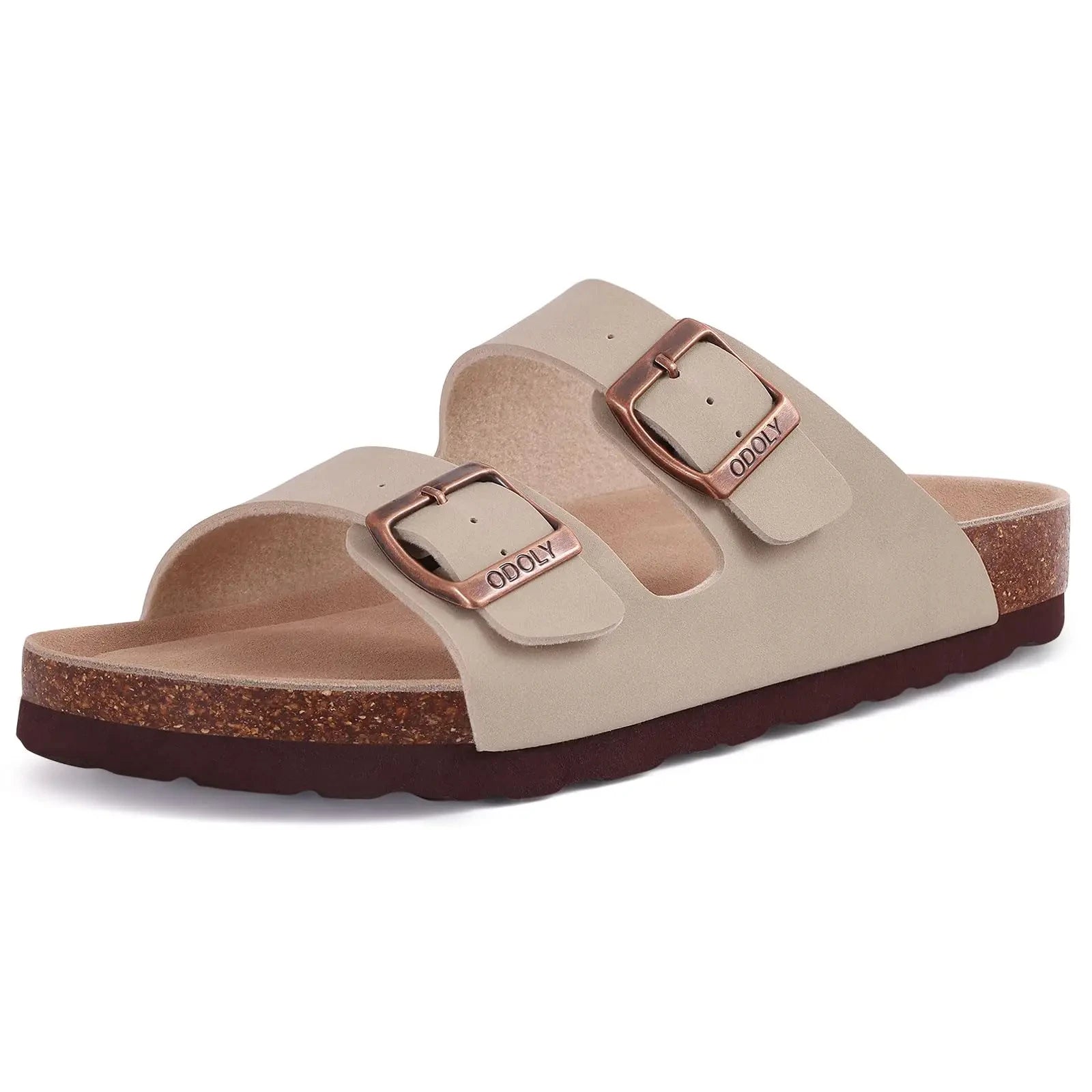 Cow Suede Cork Slippers For Men
