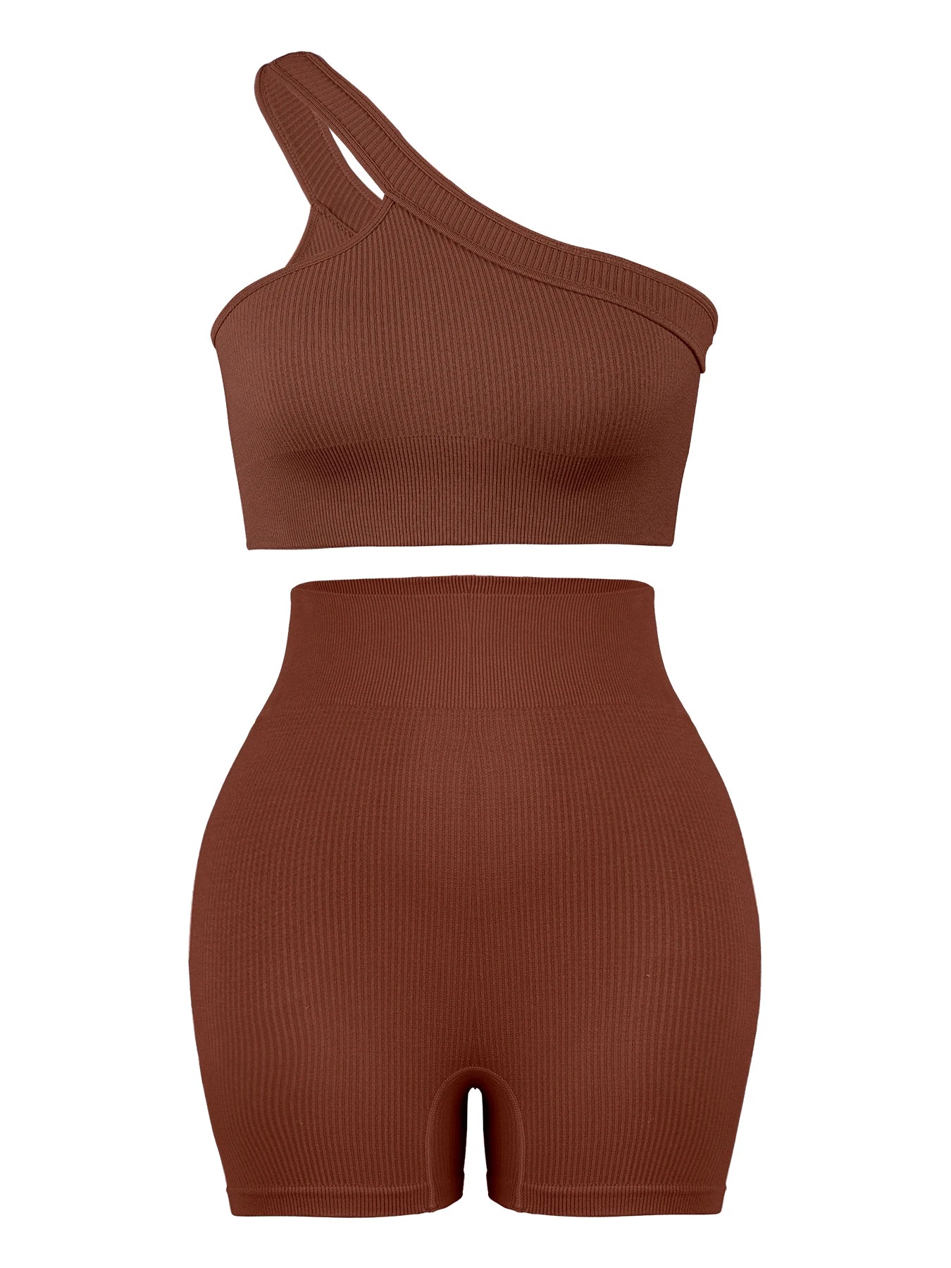 CHRLEISURE Seamless Set Women Fitness Outfit Rib Yoga Suit Running Bra without Pad. Sportswear