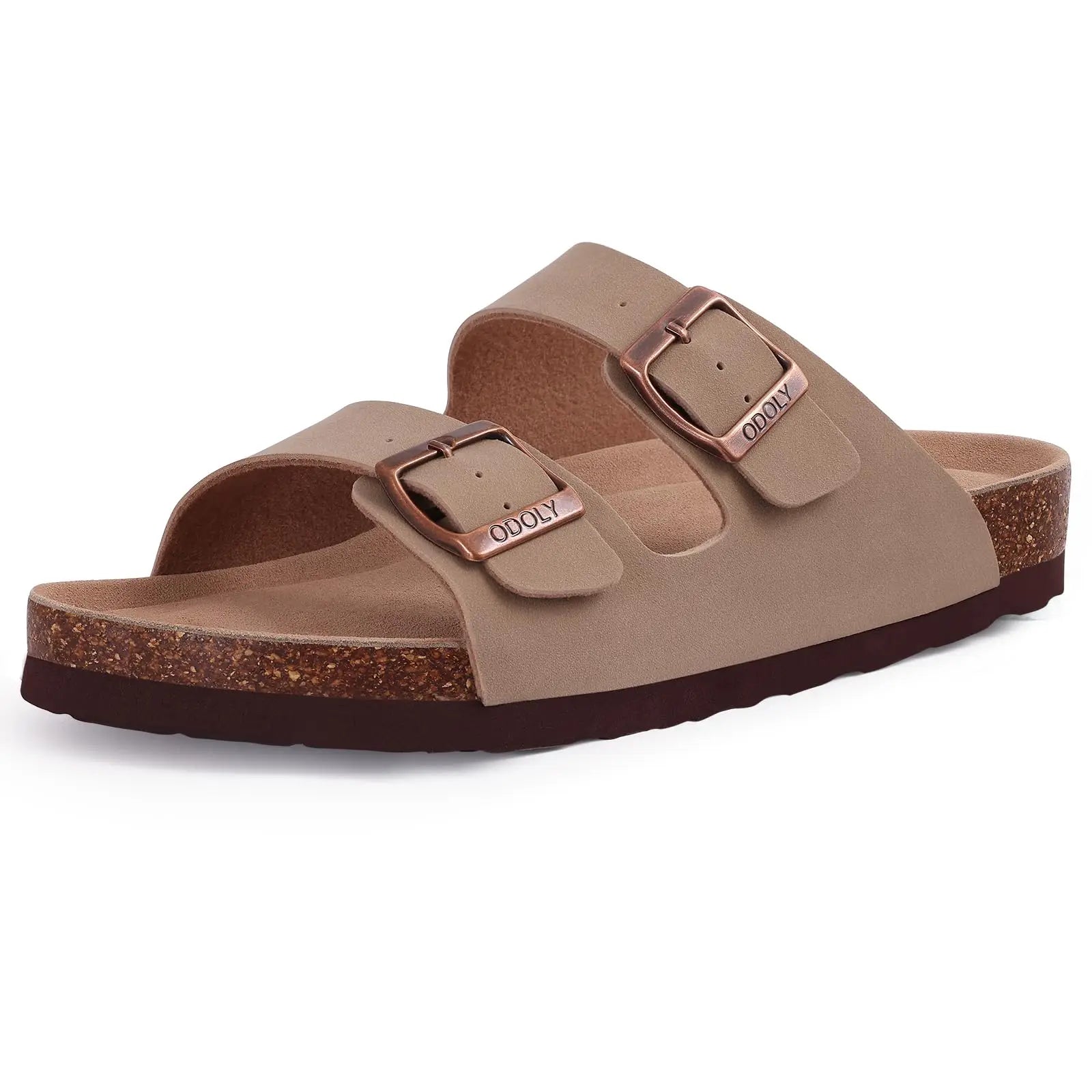 Cow Suede Cork Slippers For Men