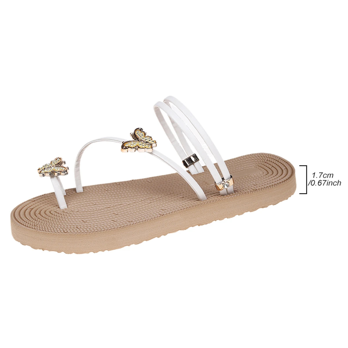 Elegant flat sandals. They combine comfort and style effortlessly.