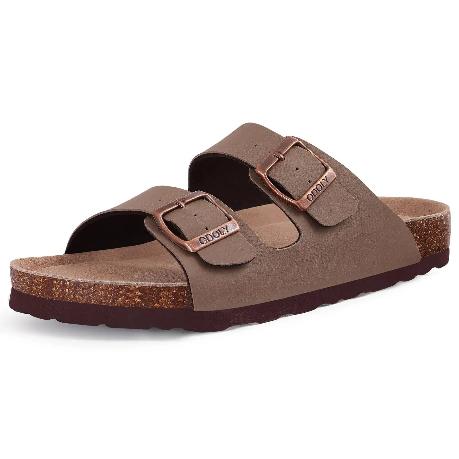 Cow Suede Cork Slippers For Men