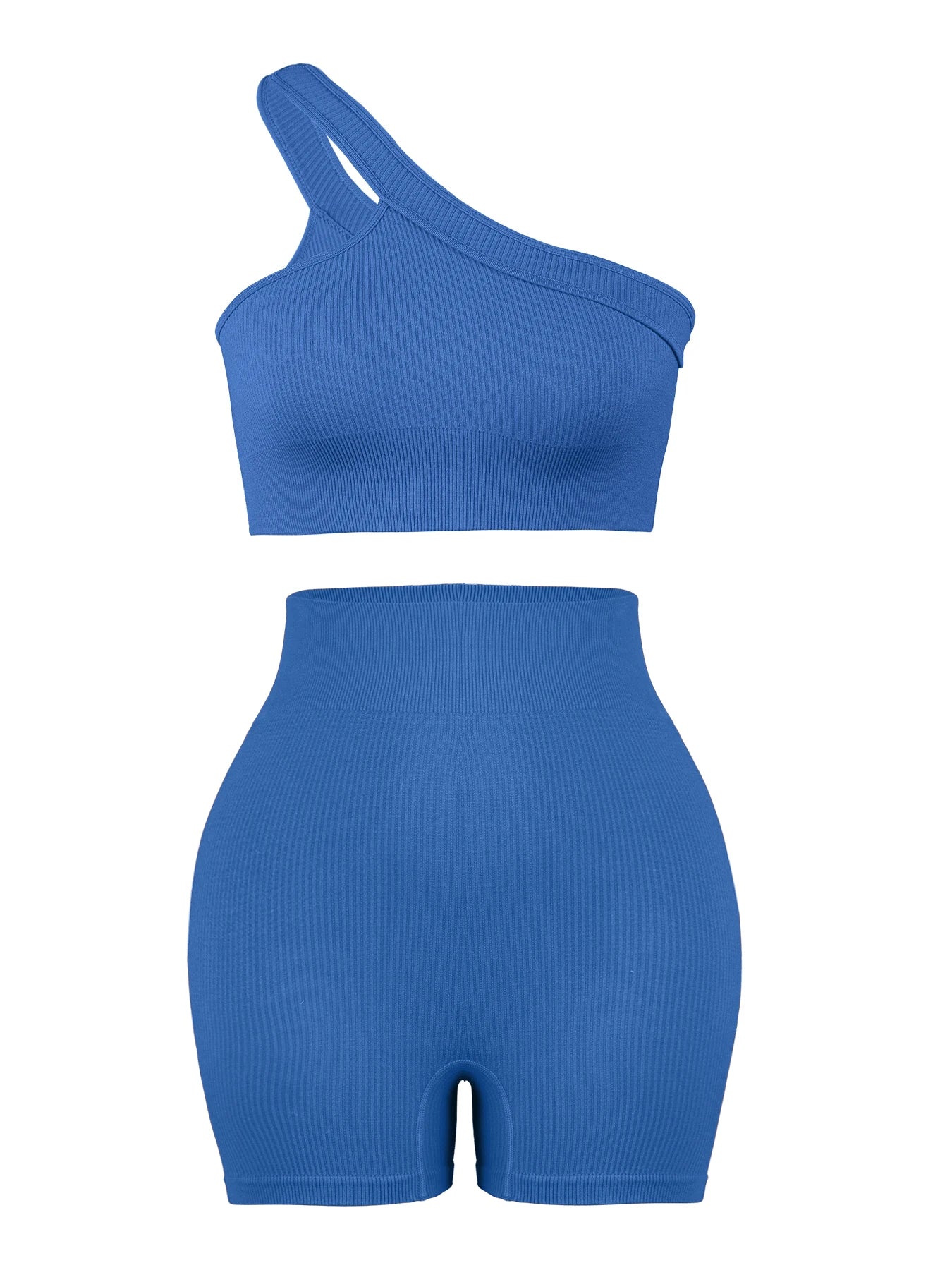 CHRLEISURE Seamless Set Women Fitness Outfit Rib Yoga Suit Running Bra without Pad. Sportswear