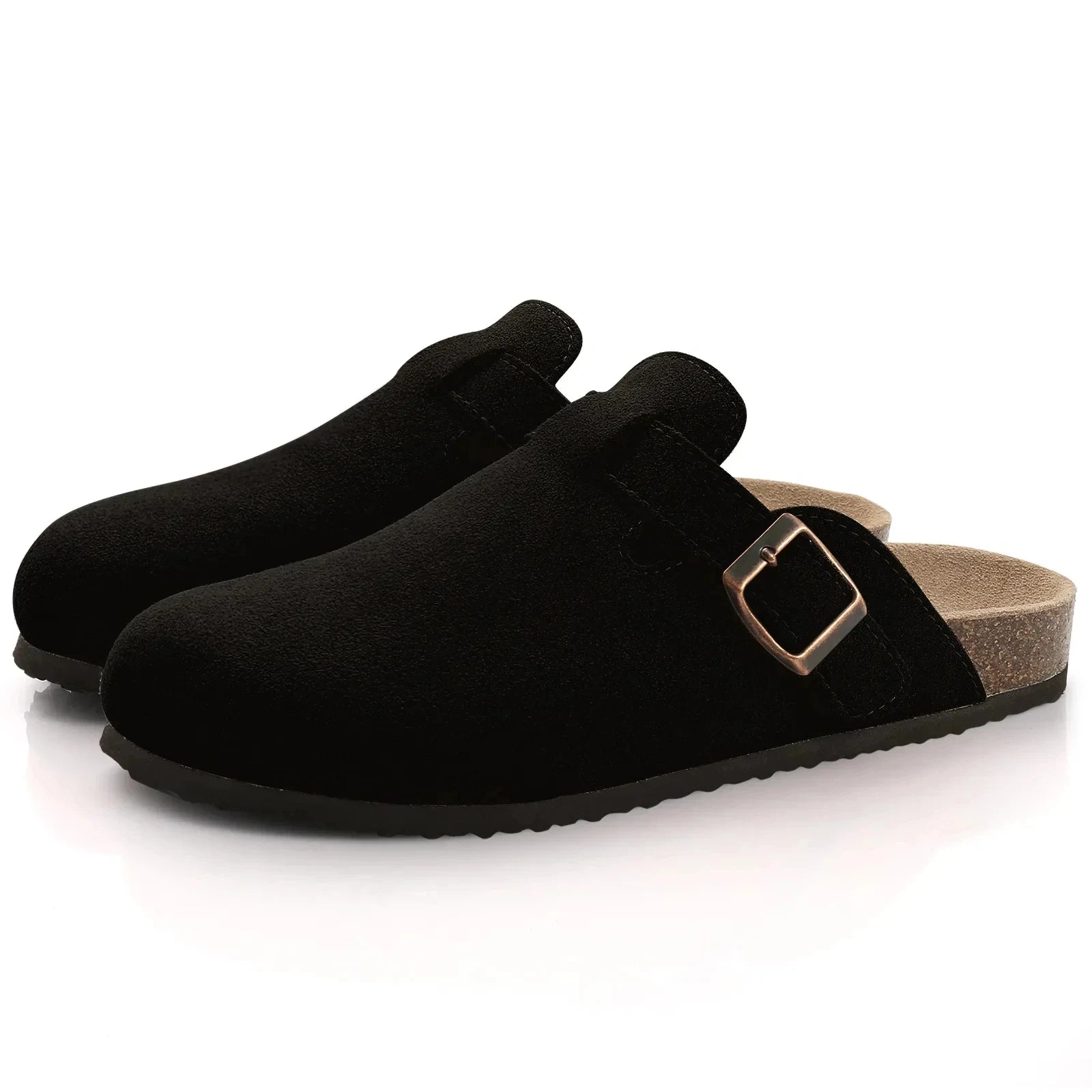 Cow Suede Cork Slippers For Men