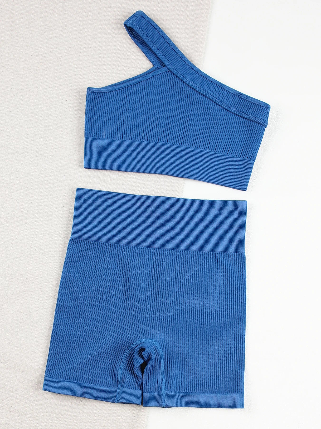 CHRLEISURE Seamless Set Women Fitness Outfit Rib Yoga Suit Running Bra without Pad. Sportswear