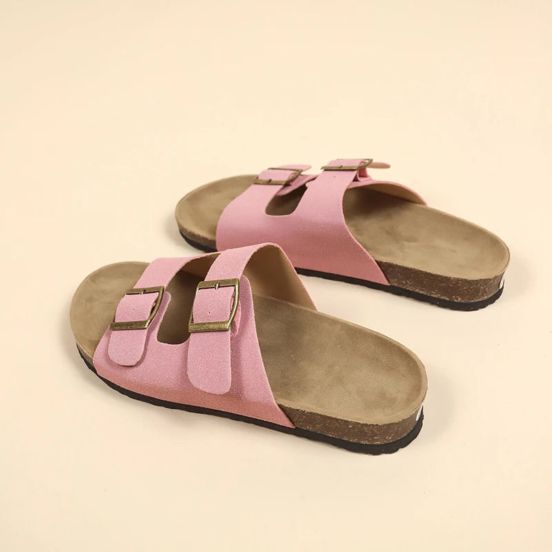 Flat Cork Slippers For Women