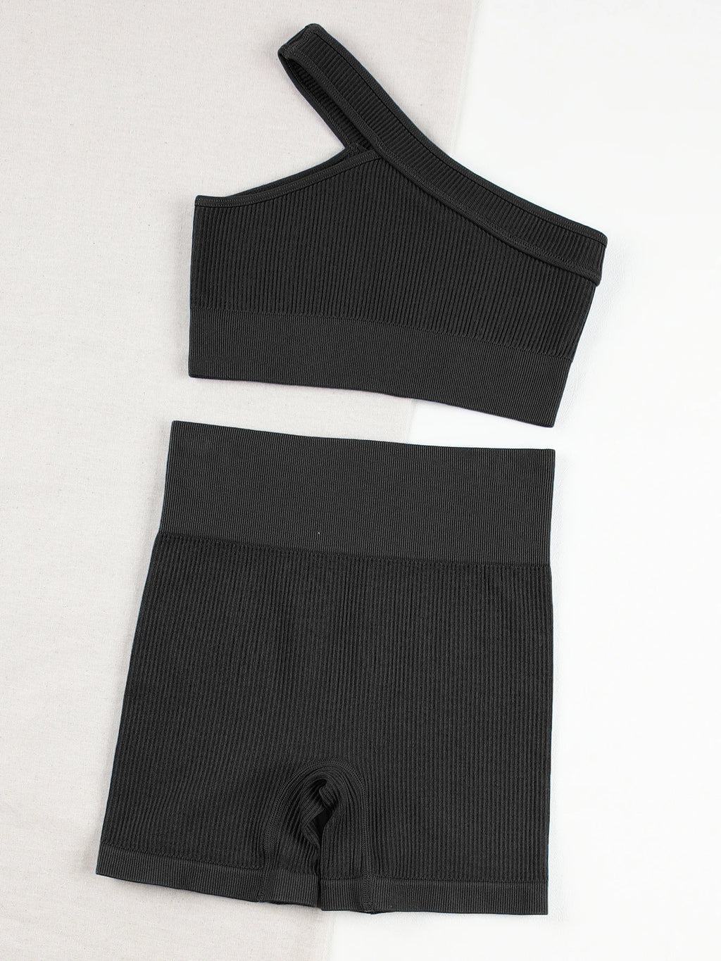 CHRLEISURE Seamless Set Women Fitness Outfit Rib Yoga Suit Running Bra without Pad. Sportswear