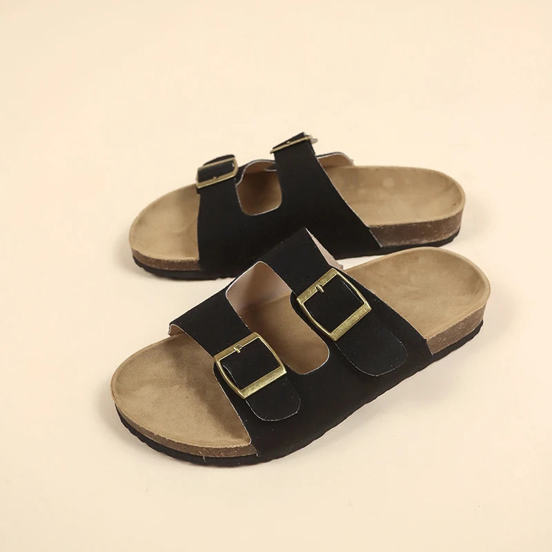 Flat Cork Slippers For Women