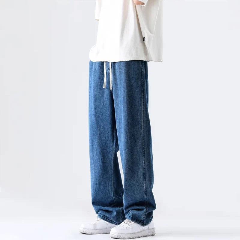 Teenage Jeans Appear Slim and Loose Fitting Casual Trendy Jeans