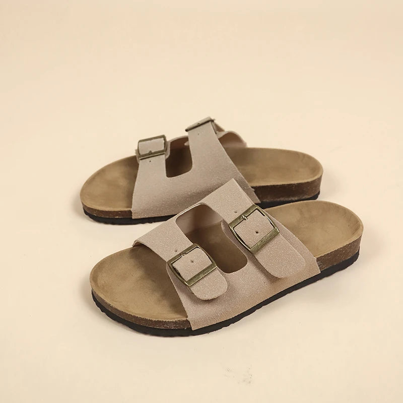 Flat Cork Slippers For Women